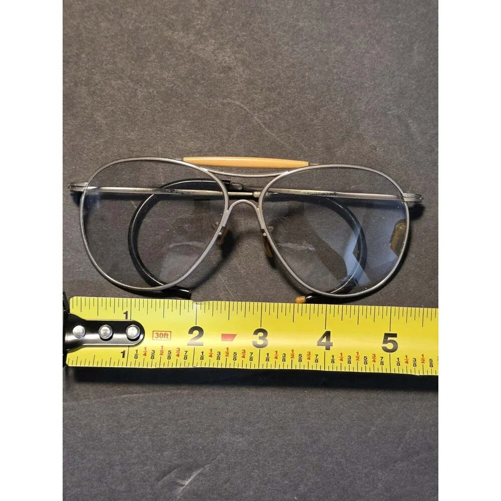 True Vintage AO American Optical Pilot Aviator Eyeglass Frame Wire Comfort Cable